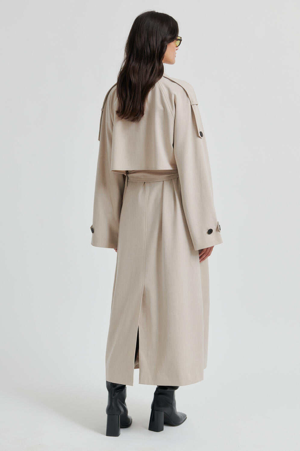 Zoie trenchcoat - Light Beige Melange